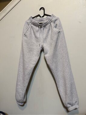 Abercrombie & Fitch Light Gray Fleece Joggers SMALL